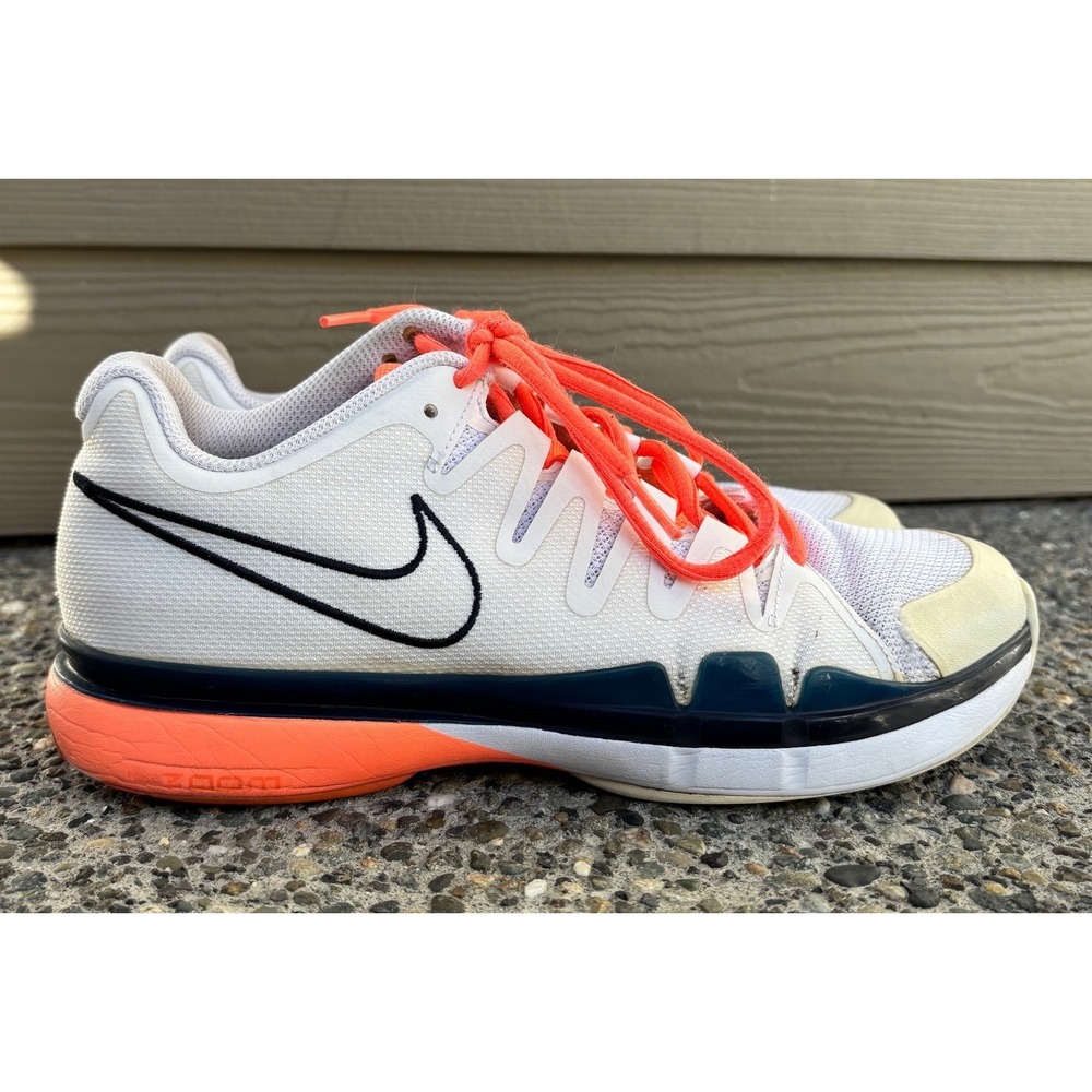 Nike‎ Zoom Vapor 9.5 Tour Tennis Shoes Women's White Orange 631475-146 Size 7.5